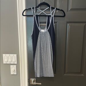 CAbi navy Patterned Top